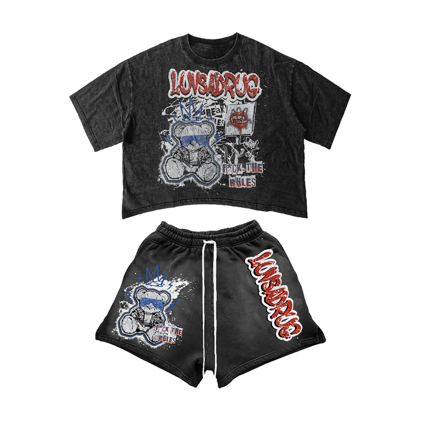 Crop t-shirt set