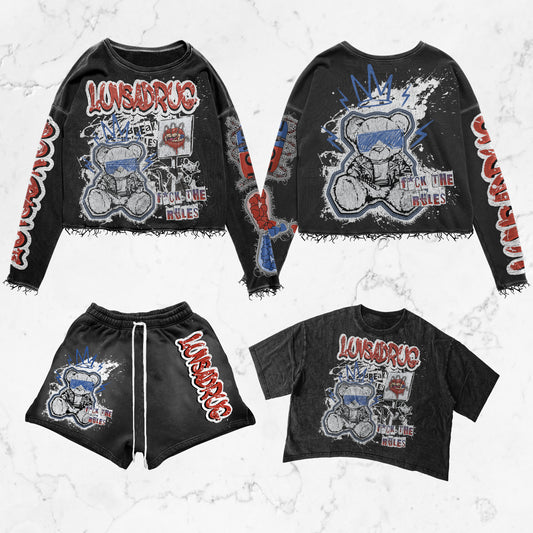 Long sleeve short set